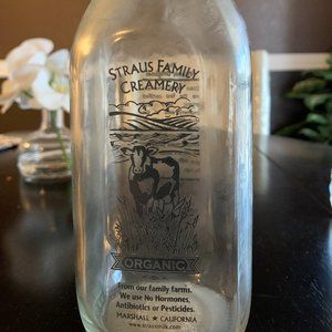 Vintage Glass Milk Bottle Farm Decor